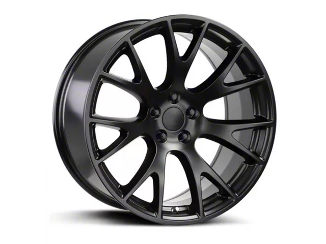 Hellcat Rims 22 Challenger Hellcat Stealth Black Wheel; 22x9; 18mm Offset (08-23 RWD ...