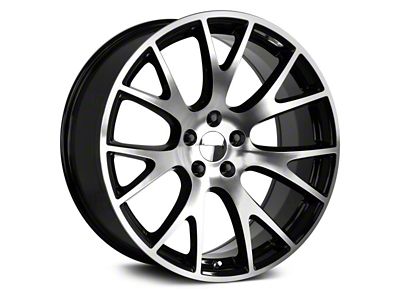 Strada OE Replica Hellcat Gloss Black Machined Wheel; 22x9 (11-23 RWD Charger, Excluding Widebody)