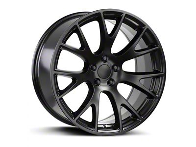 Strada OE Replica Hellcat Stealth Black Wheel; 22x9 (11-23 RWD Charger, Excluding Widebody)