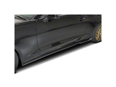 Street Scene Side Skirts with Rear Side Splitters; Black (16-18 Camaro SS w/ Dual Exhaust)