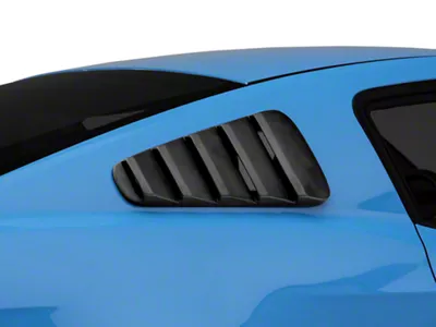 Street Scene Quarter Window Louvers; Unpainted (10-14 Mustang Coupe)