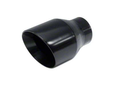 Street Series Street Style Angle Cut Exhaust Tip; 4-Inch; Black (Fits 2.50-Inch Tailpipe)