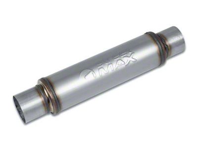 Street Series Street Max Straight Through Muffler; 4x10-Inch Round Body; 3-Inch Inlet/3-Inch Outlet (Universal; Some Adaptation May Be Required)