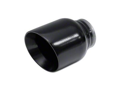 Street Series Street Style Angle Cut Exhaust Tip; 4-Inch; Black (Fits 2.50-Inch Tailpipe)