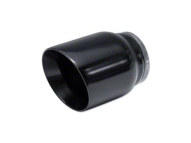 Street Series Street Style Angle Cut Exhaust Tip; 4-Inch; Black (Fits 3-Inch Tailpipe)