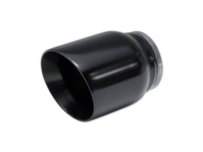 Street Series Street Style Angle Cut Exhaust Tip; 4-Inch; Black (Fits 3-Inch Tailpipe)