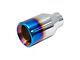 Street Series Street Style Straight Cut Exhaust Tip; 4-Inch; Blue Flame (Fits 2.20-Inch Tailpipe)
