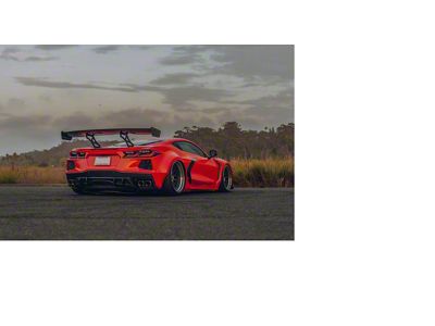 Streethunter Designs Rear Wing; Carbon Fiber (20-24 Corvette C8)