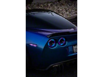 Striker Lights RGB Side Markers; Smoked (05-13 Corvette C6)