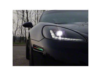Striker Lights RGB Side Markers; Smoked (05-13 Corvette C6)