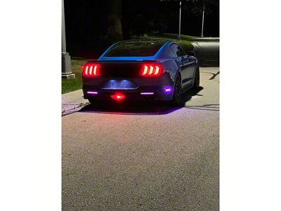 Striker Lights RGB Rear Reflectors; Clear (18-23 Mustang)