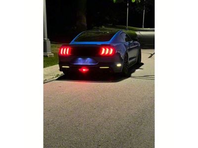 Striker Lights RGB Rear Reflectors; Clear (18-23 Mustang)