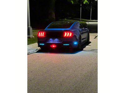 Striker Lights RGB Rear Reflectors; Smoked (15-17 Mustang)