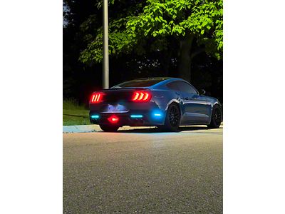 Striker Lights RGB Side Marker and Rear Reflectors Bundle; Smoked (15-17 Mustang)