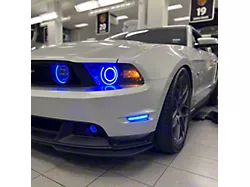 Striker Lights RGB Side Markers; Front; Clear (10-14 Mustang)