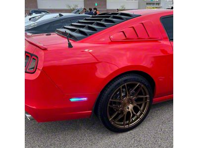 Striker Lights RGB Side Markers; Front and Rear; Clear (10-14 Mustang)