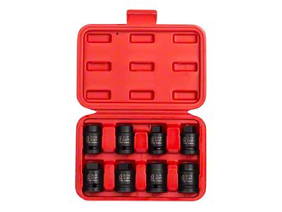 Sunex 1/2-Inch Drive Drive Pipe Plug Impact Socket Set; 8-Piece