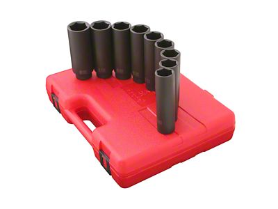 Sunex 1/2-Inch Drive Metric Deep Impact Socket Set; 6-Point; 12-Piece