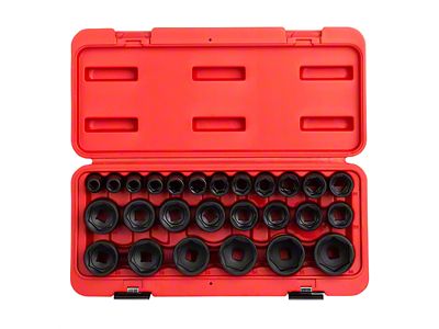 Sunex 1/2-Inch Drive Metric Impact Socket Set; 6-Point; 26-Piece