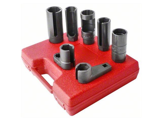 O2 Sensor Box Ratchet Set Sunex Universal AM 1/2-Inch Drive Oxygen Sensor Socket Set; 7-Piece ...