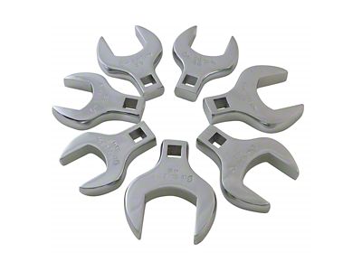 Sunex 1/2-Inch Drive Polished Jumbo Metric Crowfoot Wrench Set; 7-Piece