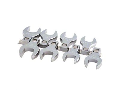 Sunex 1/2-Inch Drive Polished Jumbo Metric Crowfoot Wrench Set; 8-Piece