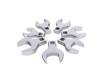 Sunex 1/2-Inch Drive Polished Jumbo SAE Crowfoot Wrench Set; 7-Piece