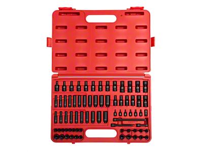 Sunex 1/4-Inch Drive Metric/SAE Master Impact Socket Set; 74-Piece