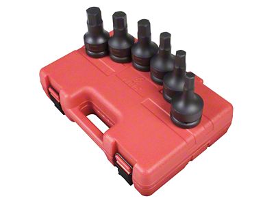 Sunex 1-Inch Drive MetricHex Impact Bit Socket Set; 6-Piece