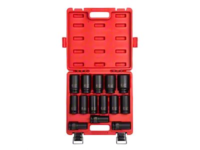Sunex 3/4-Inch Drive SAE Deep Impact Socket Set; 6-Point; 14-Piece