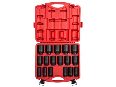 Sunex 3/4-Inch Drive SAE Deep Impact Socket Set; 6-Point; 17-Piece