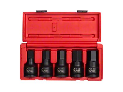 Sunex 3/4-Inch Drive SAE Hex Impact Bit Socket Set; 5-Piece