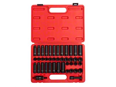 Sunex 3/8-Inch Drive Metric/SAE Standard and Deep Master Impact Socket Set; 6-Point; 42-Piece