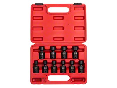 Sunex 3/8-Inch Drive Metric Universal Impact Socket Set; 6-Point; 10-Piece