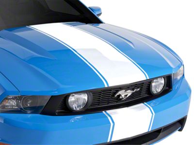 SEC10 Super Snake Style Stripes; White (79-23 Mustang)