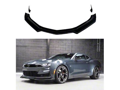 SuperAutoUSA Front Bumper Lip Splitter; Gloss Black (16-24 Camaro SS; 19-24 Camaro LS, LT)