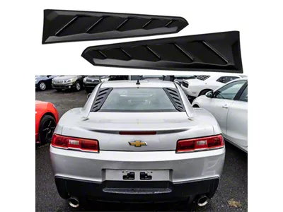 SuperAutoUSA Rear Window Louver; Matte Black (10-15 Camaro Coupe)