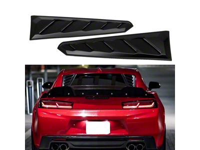 SuperAutoUSA Rear Window Louver; Matte Black (16-24 Camaro Coupe)
