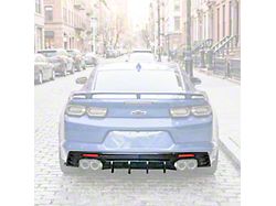 SuperAutoUSA Rear Bumper Diffuser; Gloss Black (16-24 Camaro, Excluding ZL1)