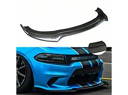 SuperAutoUSA Front Lip Spoiler; Carbon Fiber Print (15-23 Charger R/T, SRT, Excluding Widebody)