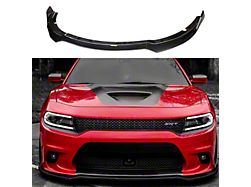 SuperAutoUSA Front Lip Spoiler; Carbon Gloss Black (15-23 Charger R/T, SRT, Excluding Widebody)