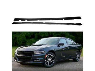 SuperAutoUSA Side Skirt Extension Kit; Unpainted (11-23 Charger)