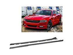 SuperAutoUSA SRT Style Side Skirt Extension Kit; Unpainted (11-23 Charger)