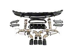 SuperAutoUSA Exotic Z06 Conversion Cat-Back Exhaust System with Quad Polished Black Tips and Rear Diffuser (20-26 6.2L Corvette C8 w/ NPP Dual Mode Exhaust)