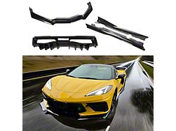SuperAutoUSA Full Body Kit; Gloss Black (20-26 Corvette C8)