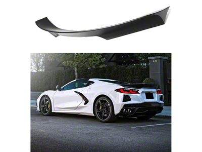 SuperAutoUSA Performance Ducktail Rear Spoiler; Gloss Black (20-26 Corvette C8 Stingray)