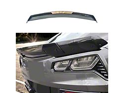 SuperAutoUSA Rear Spoiler with Gurney Flag Wicker Bill; Carbon Fiber Print (14-19 Corvette C7)