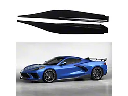 SuperAutoUSA Z51 Performance Style Side Skirts; Gloss Black (20-26 Corvette C8 Stingray)