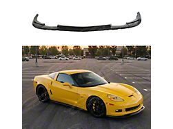 SuperAutoUSA ZR1 Style Front Splitter; Carbon Fiber Print (05-13 Corvette C6, Excluding ZR1)