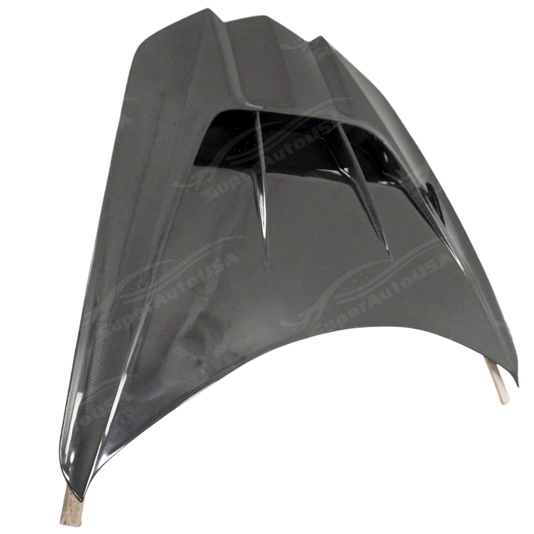 SuperAutoUSA Corvette ZR1 Style Hood; Carbon Fiber WD09-Hood-CF-A
